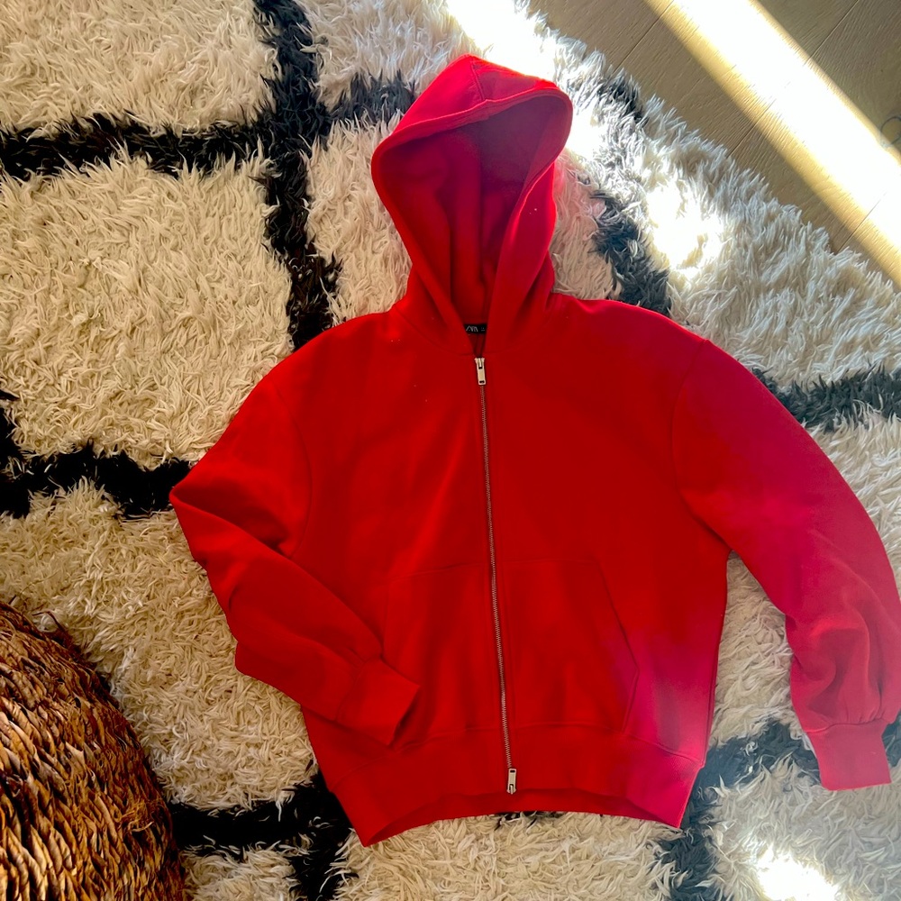 Never worn Zara zip hoodie